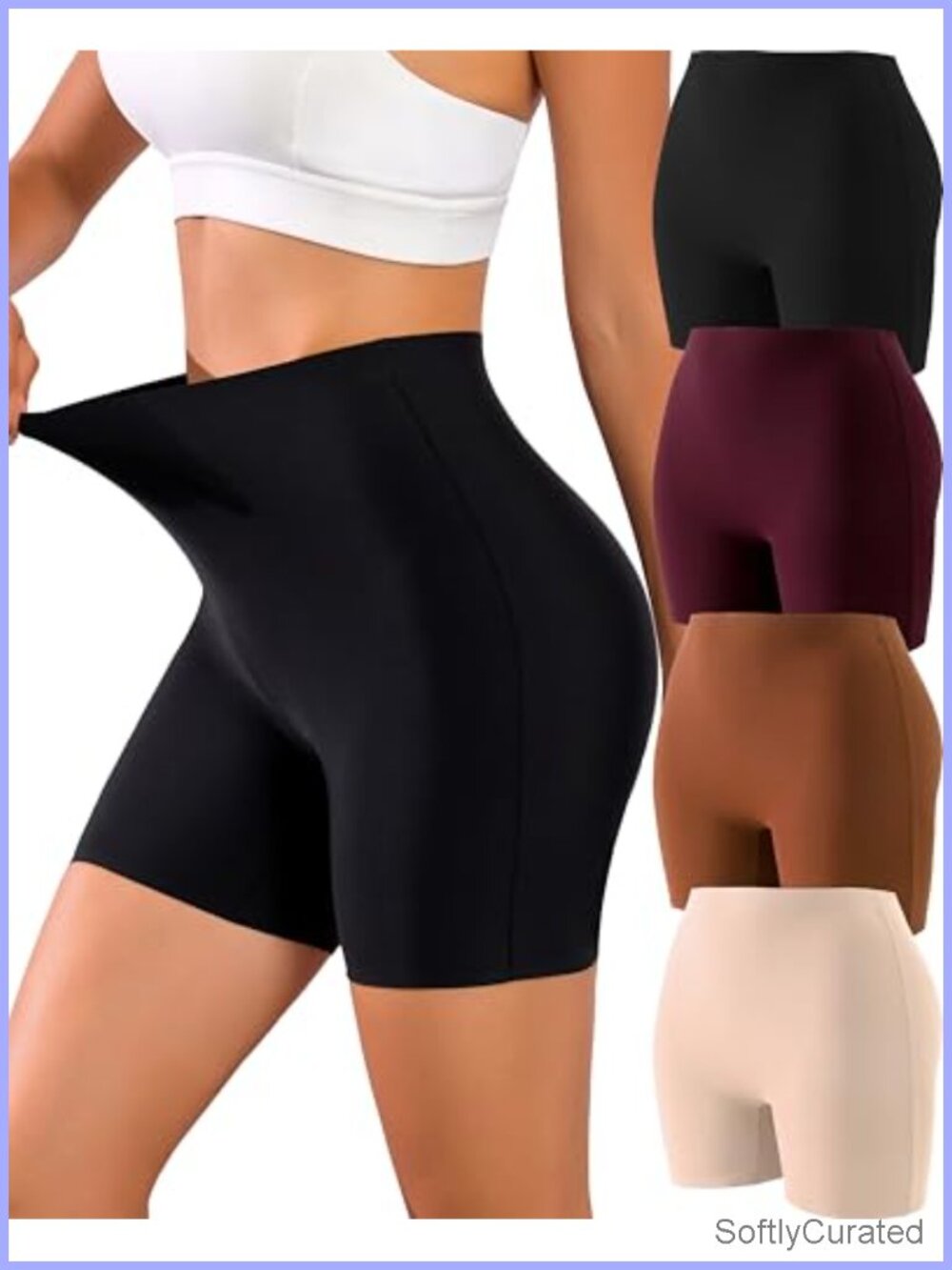 Seamless Boy Shorts Underwear No Show Boxer Brief High Waisted Panty
